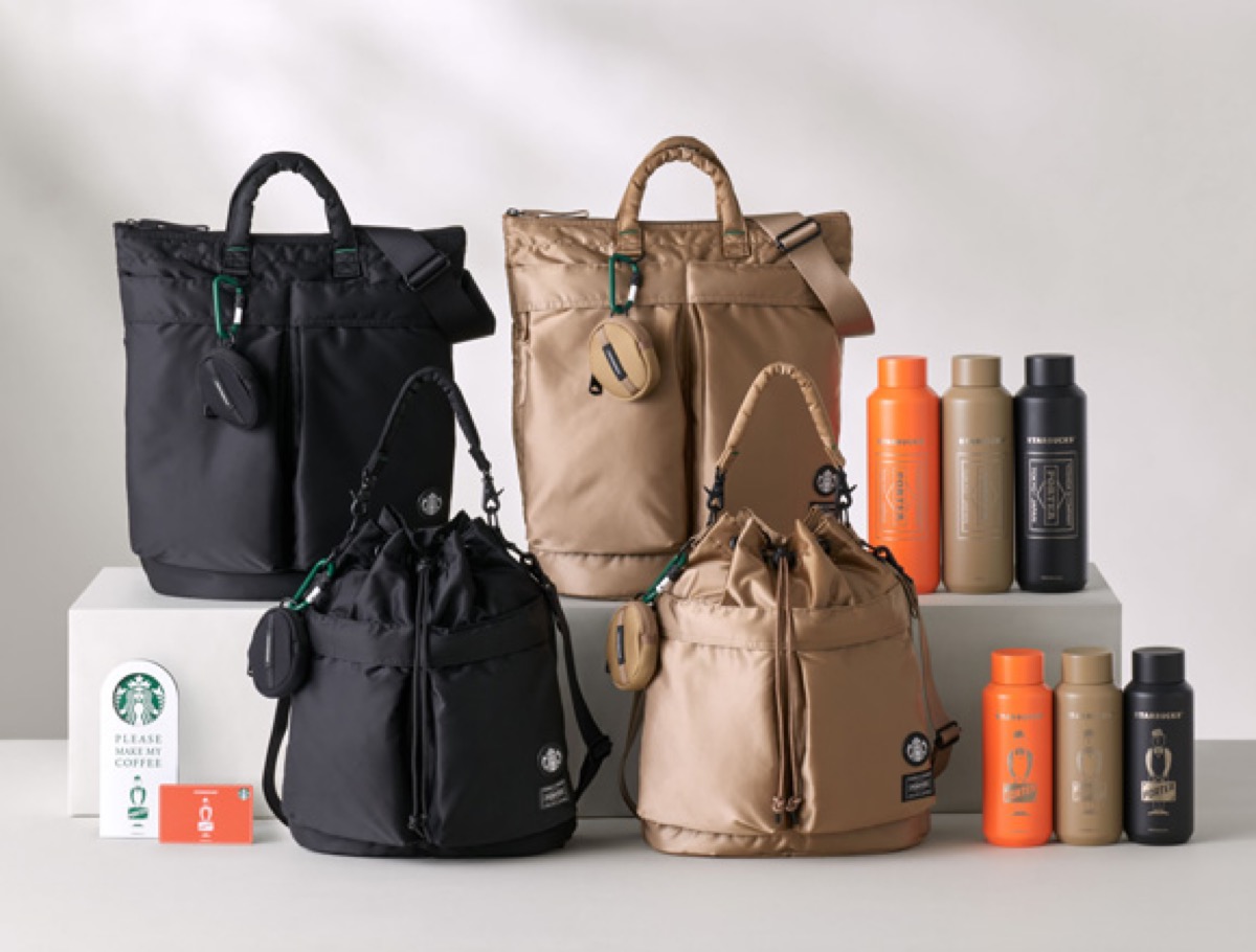 PORTER x STARBUCKS® コラボ第2弾が国内1月16日より抽選販売。全商品は