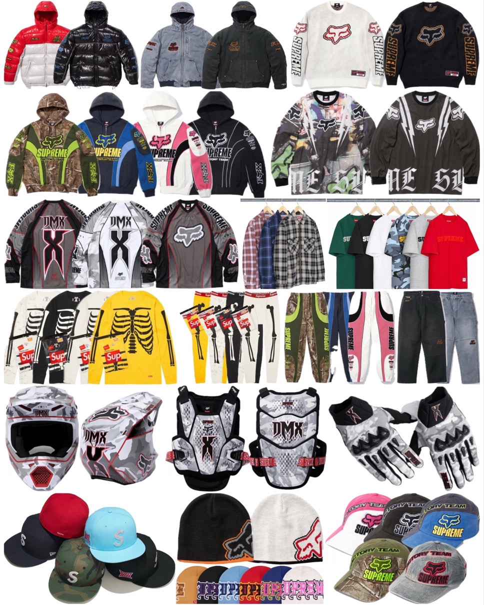 Supreme x Fox Racing 25FW Week9 が国内10月25日に発売【全商品一覧