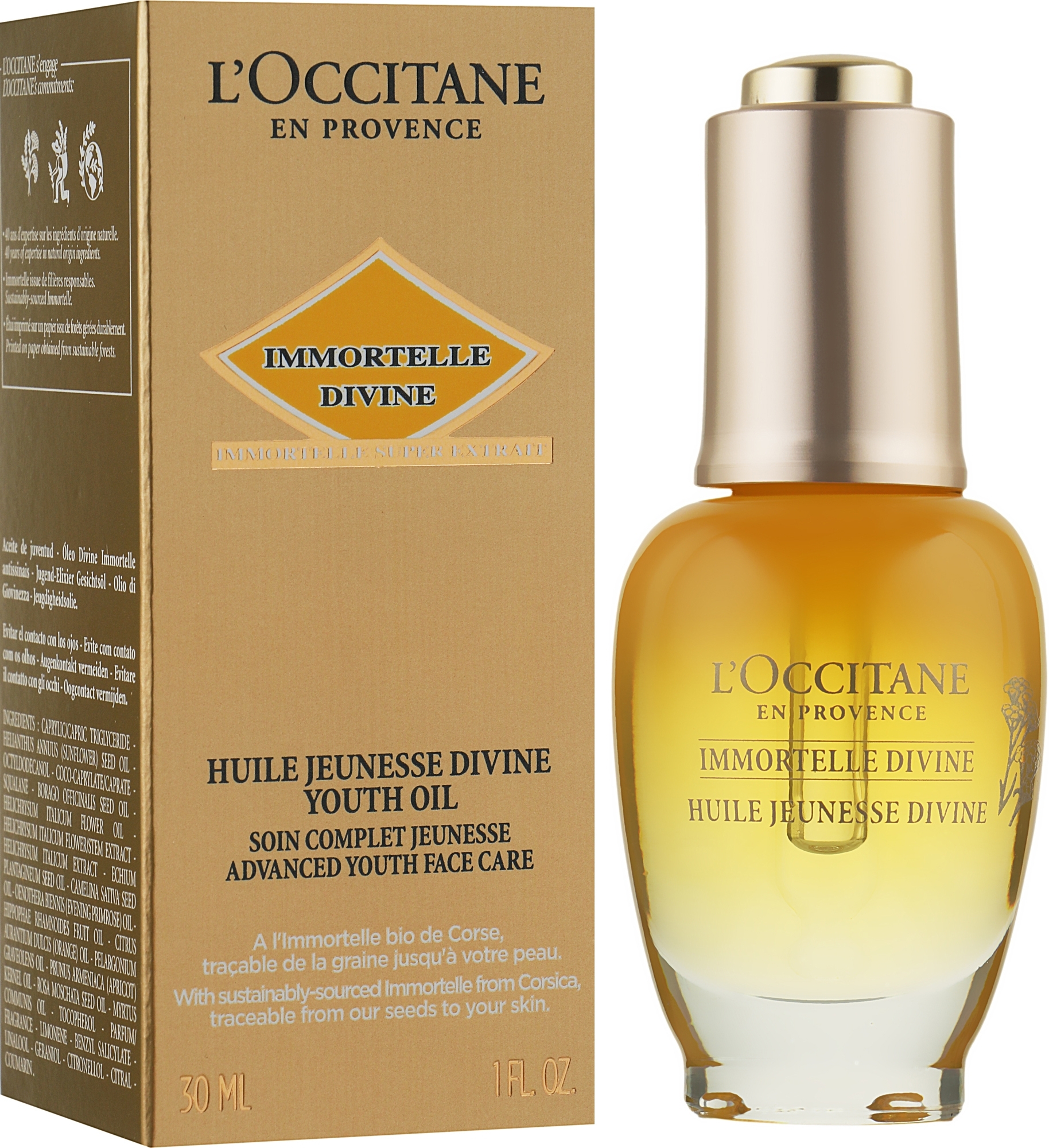 Face Oil - L'Occitane Immortelle Divine Youth Oil | MAKEUP