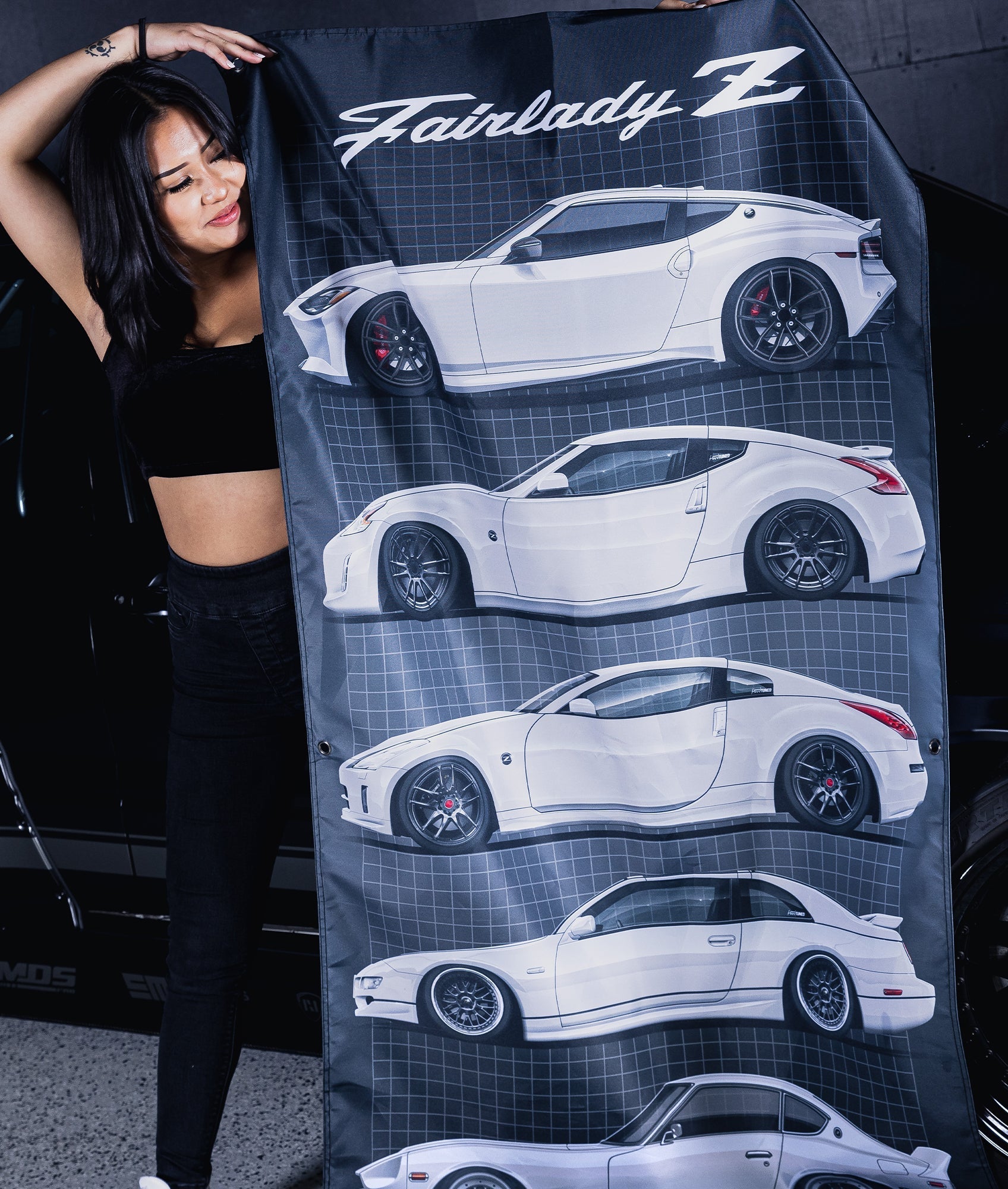 Nissan Z Generations Garage Flag – Hardtuned