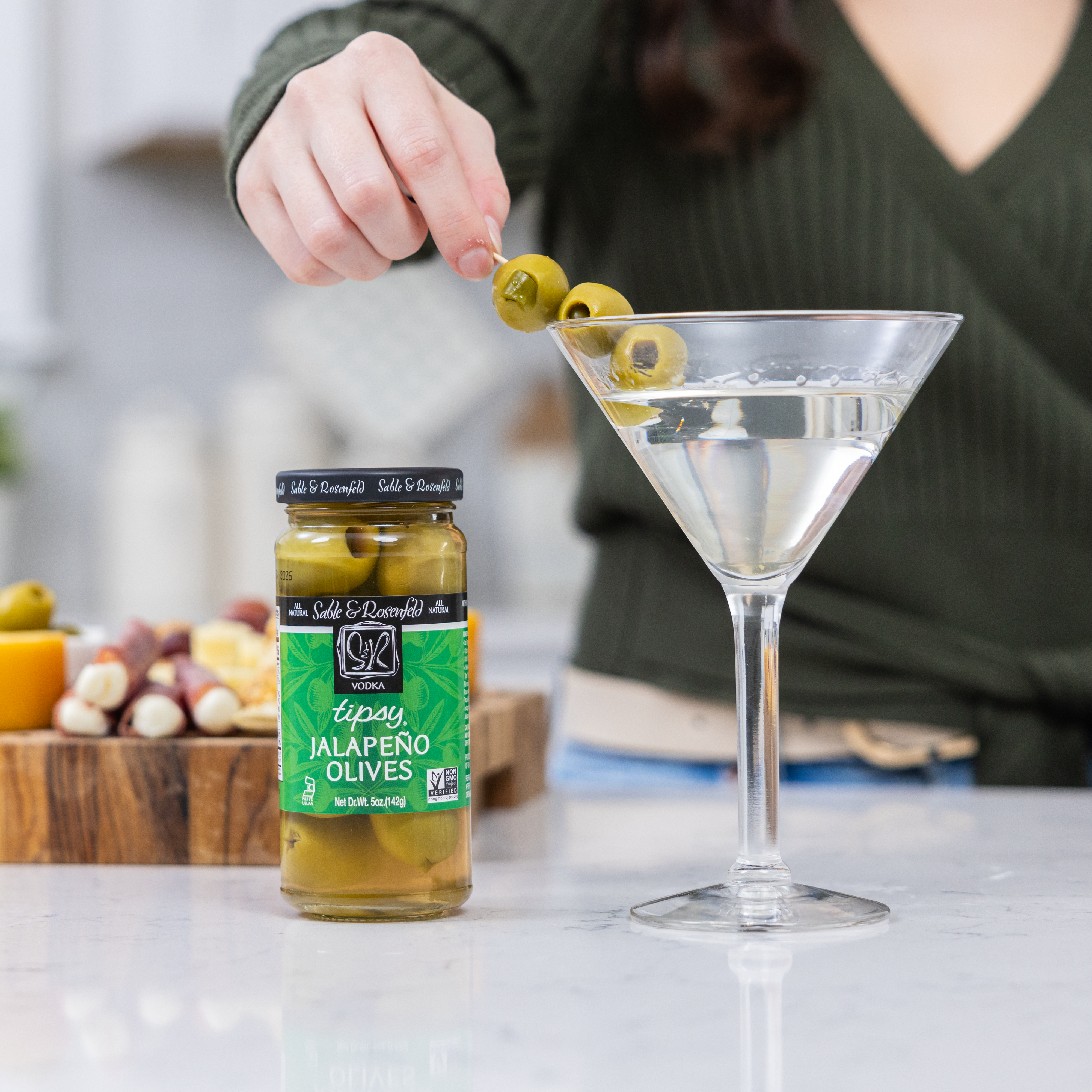 Tipsy Vodka Jalapeño Olives – Spicy, Savory, and Satisfying