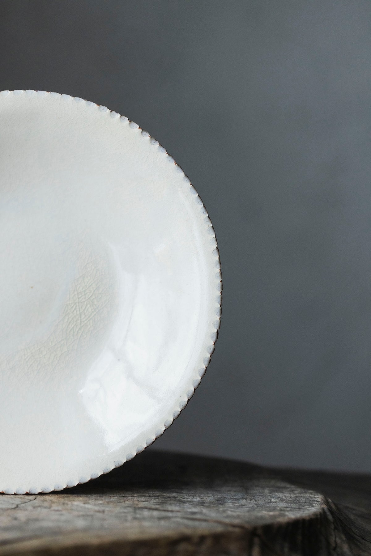 山田洋次 軟陶ホワイト 丸皿 中 Y2-1