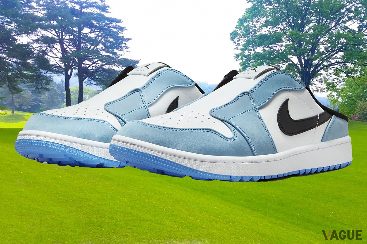 ゴルフ仕様の「エアジョーダン1」を大胆アレンジ！ ラウンド前後の