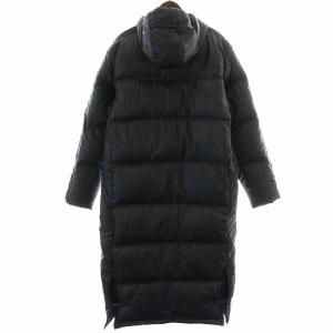 ベンチコート ダウンコート ロング ジップアップ フード スリーライン