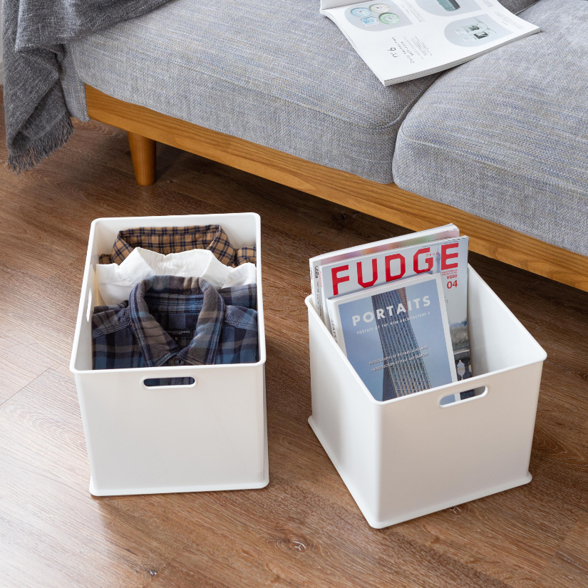 プラスチック収納ボックス長方形（深型） 幅40×奥25×高さ24cm 3個