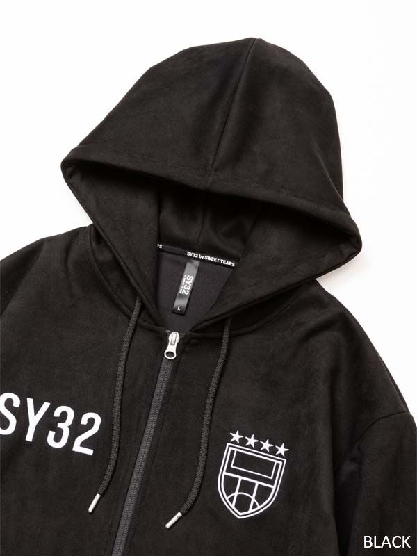 SY32 by SWEET YEARS - ESTER SUEDE ZIP HOODIE | パーカー | ブラック