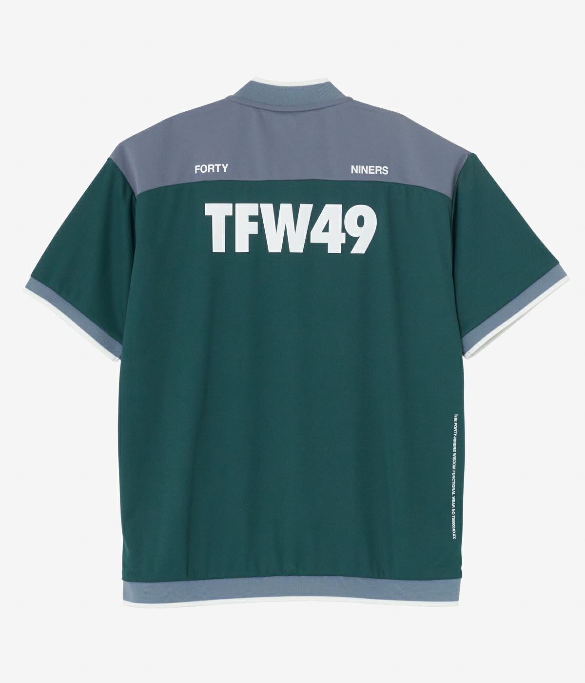 TFW49 - COLLAR LESS LINE POLO | ポロシャツ | グリーン×ブルーグレー