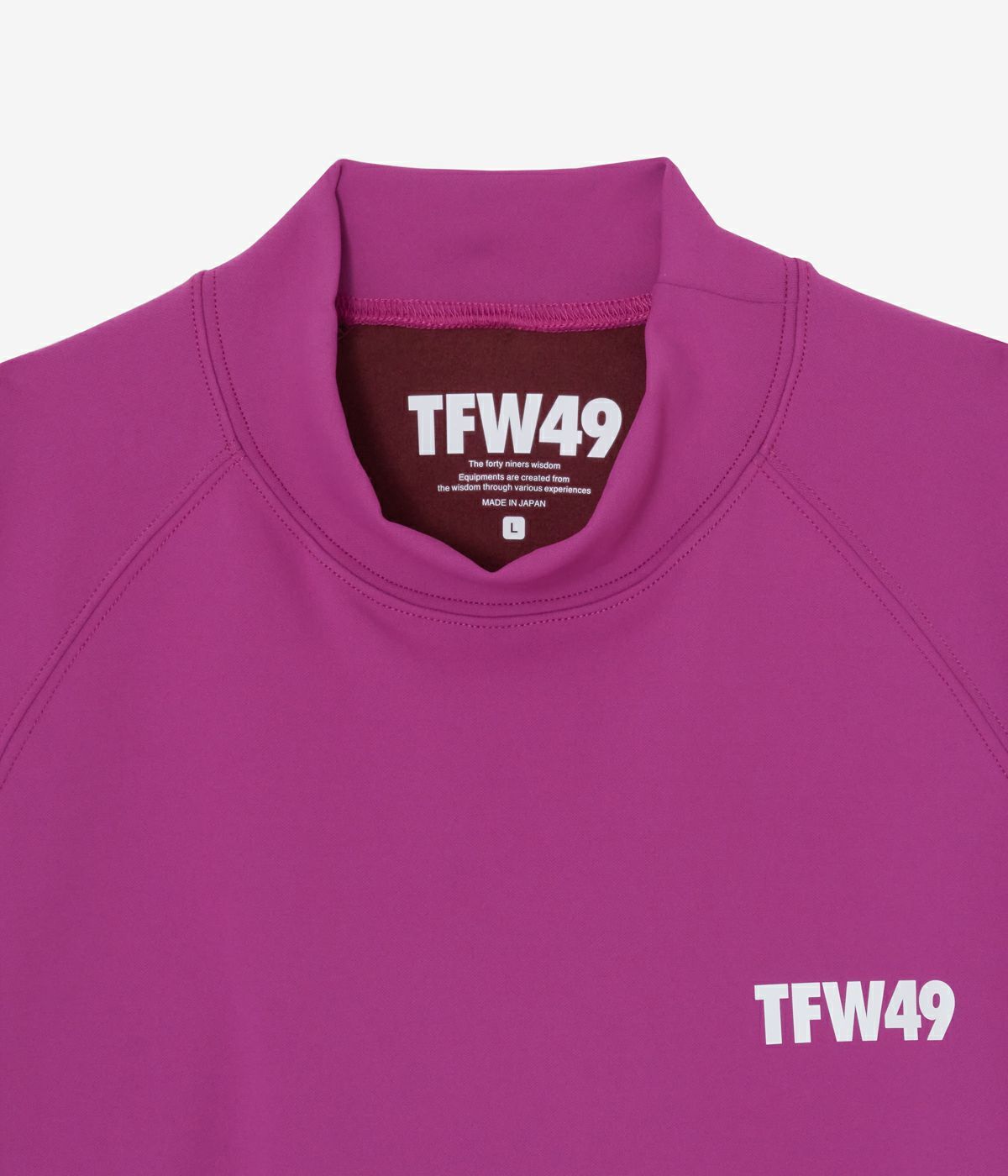 TFW49 - WARM MOCKNECK T | モックネックシャツ | ピンク×ボルドー