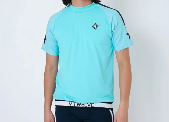 V12 - 【ポイント10倍】RIB SLEEVE STAR MOCK | モックネックシャツ