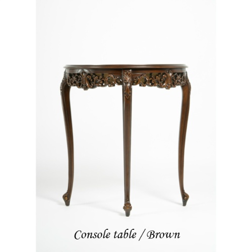 ロココ調 コンソールテーブル サイドテーブル ブラウン VTA4120-5