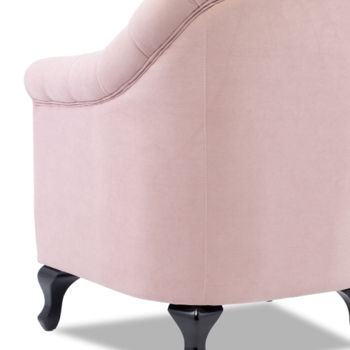 チェスターフィールドソファ 1人掛けソファ シャーベットピンク