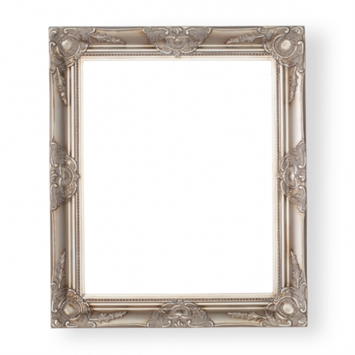 アンティーク調 壁掛けミラー ウォールミラー S アンティークシルバー