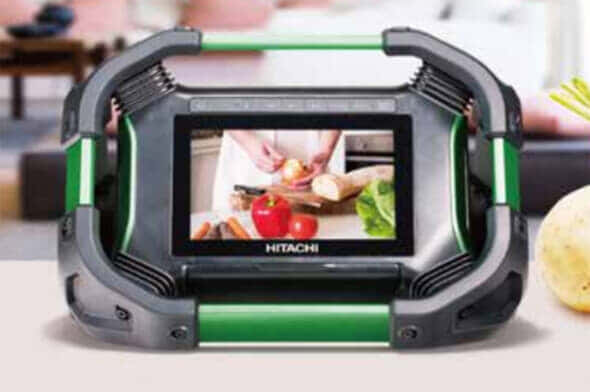 日立工機 UR18DSML コードレスラジオ付テレビを発売、電動工具ブランド