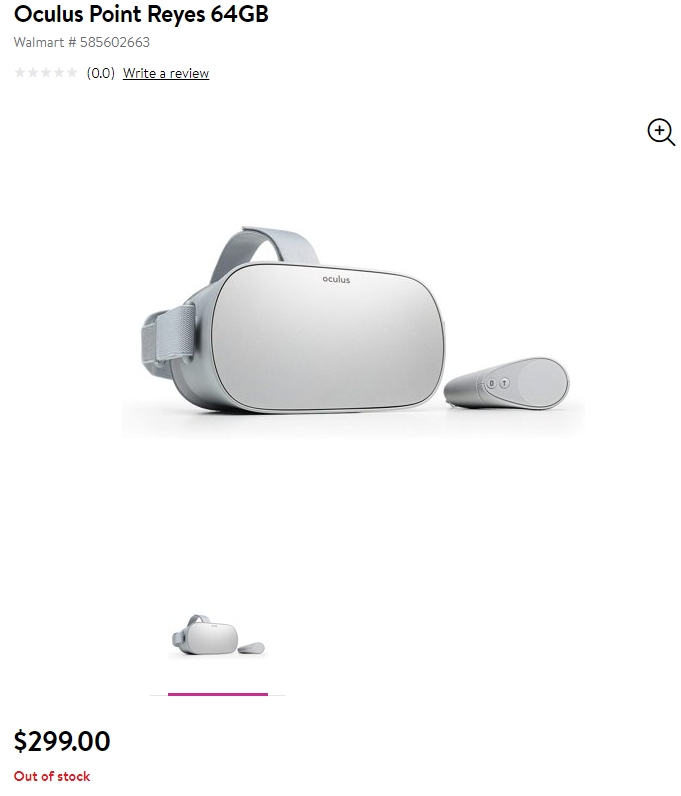 Oculus Quest 2(？)の商品ページが米Walmartに出現。お値段まさかの