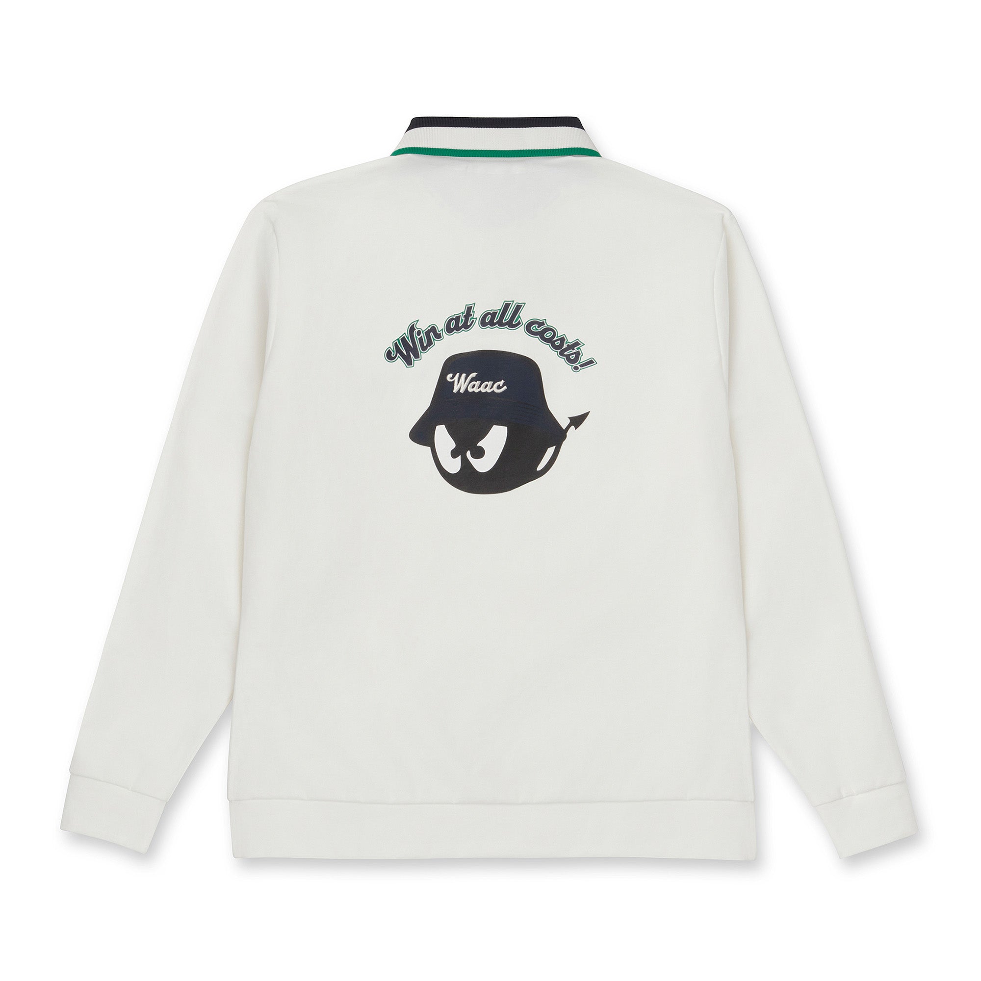 MEN BUCKET WAACKY ライトストレッチポンチポロシャツ ホワイト