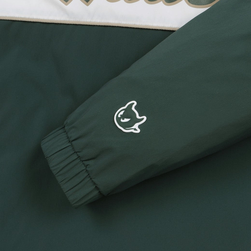 MEN デタッチャブルスリーブハーフジップ ダークグリーン