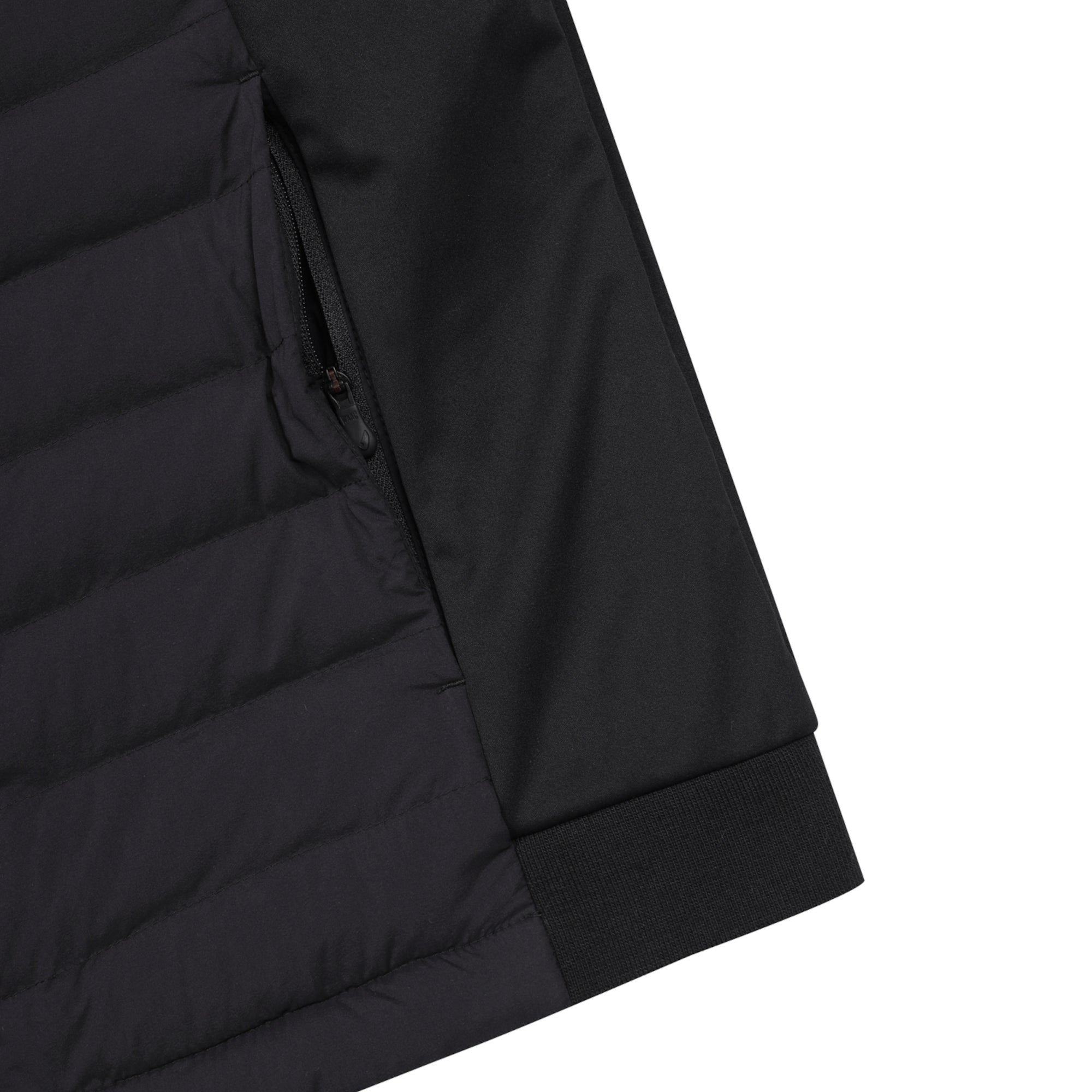 MEN フーディーハイブリッドジャケット ブラック