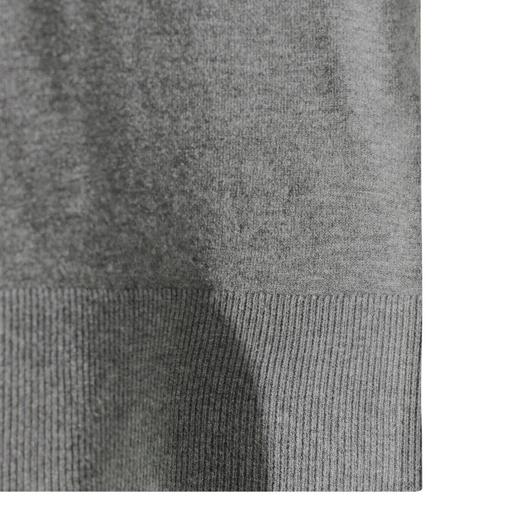 MEN フェイクレイヤードセーター グレー