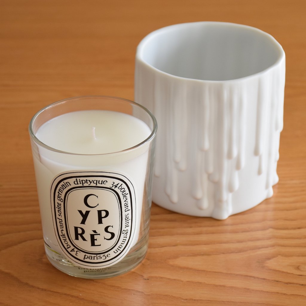 Diptyque 】溶けたロウソク？磁器のキャンドルホルダー【 Bernardaud
