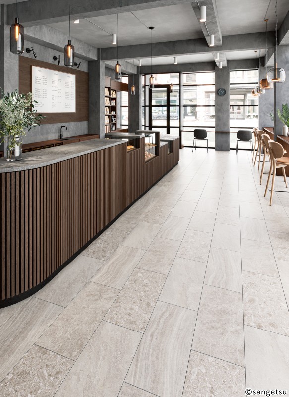 グロッサチェッポ(ライトグレー ストーンタイル サンゲツ IS2048