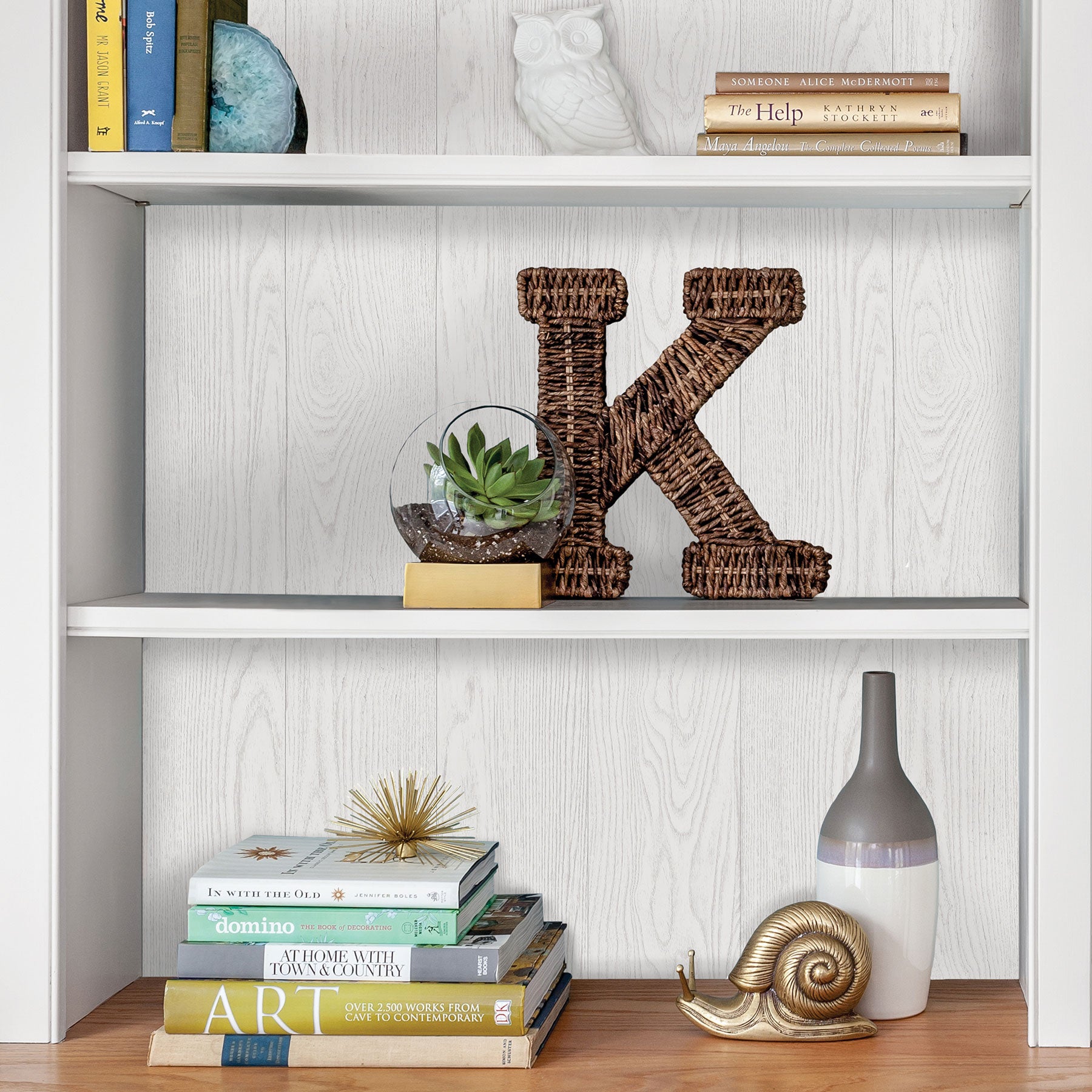 はがせる シール 壁紙 NU WALLPAPER / Timber White Peel and Stick