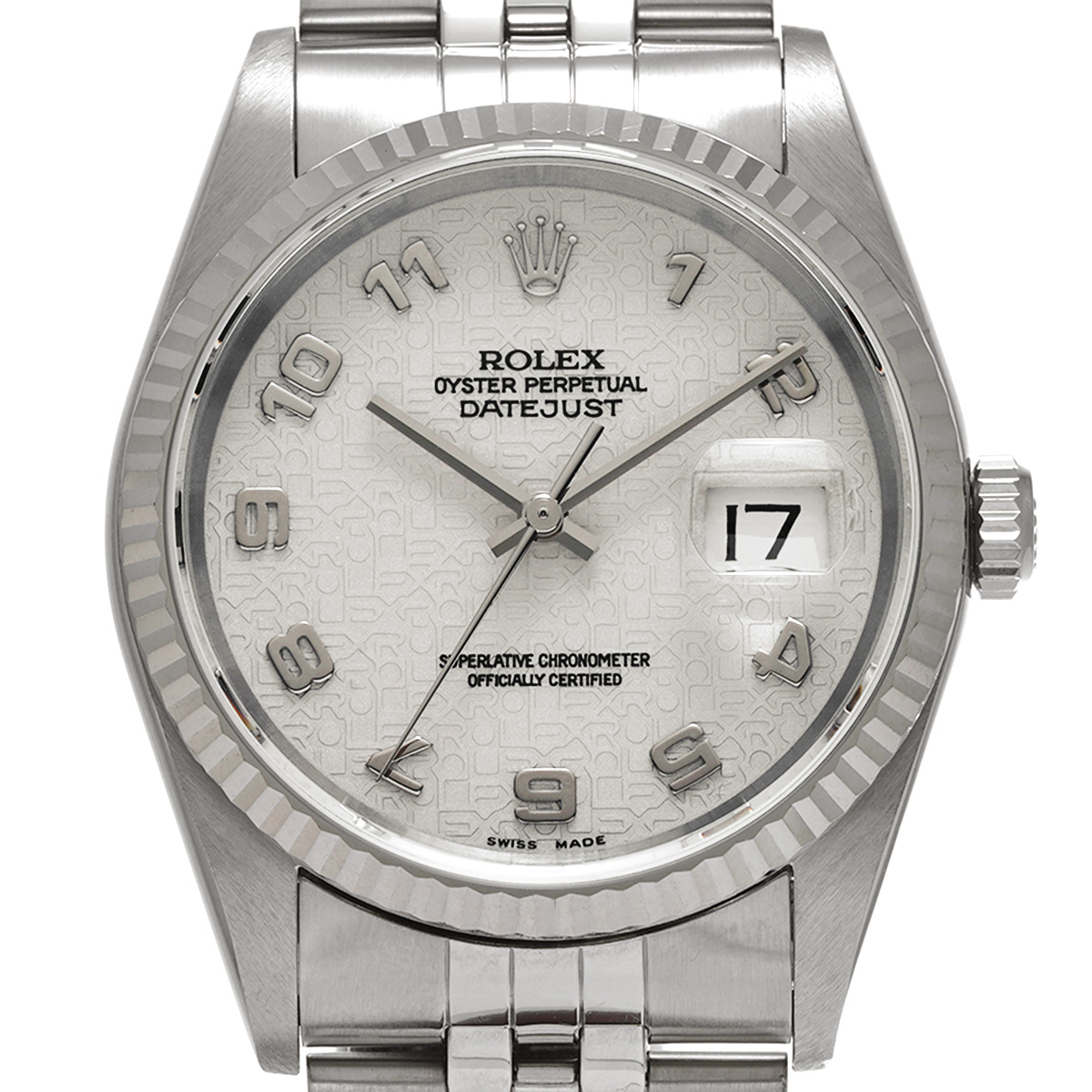 ロレックス デイトジャスト 16234 アイボリーコンピュータ メンズ 時計