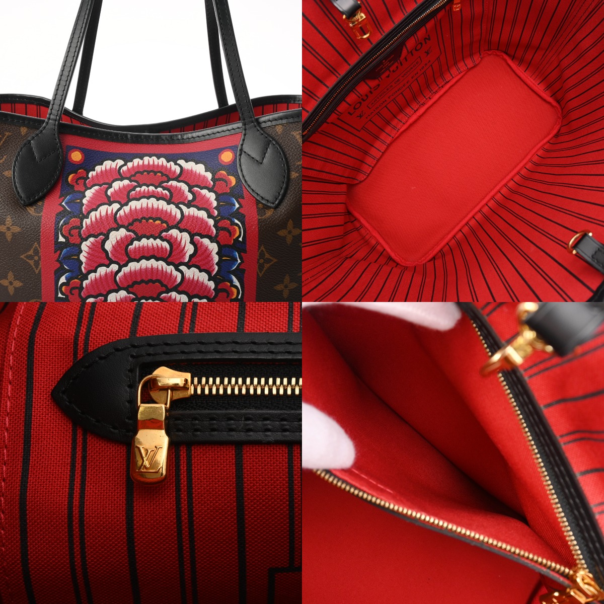 ルイ ヴィトン モノグラム ネヴァーフル MM 歌舞伎 ダルマ 山本寛斎