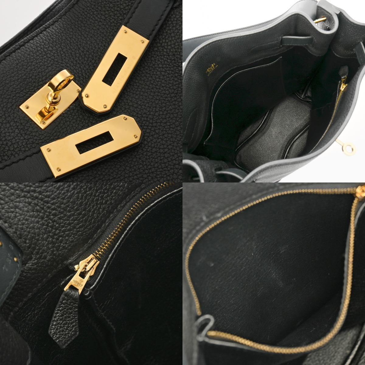 エルメス ソーケリー 22 タッチ ブラック/ブルーインディゴ トゴ