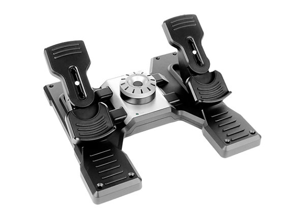 Saitek Flight Rudder Pedals - Rudder Pedals With Toe Brake - Black
