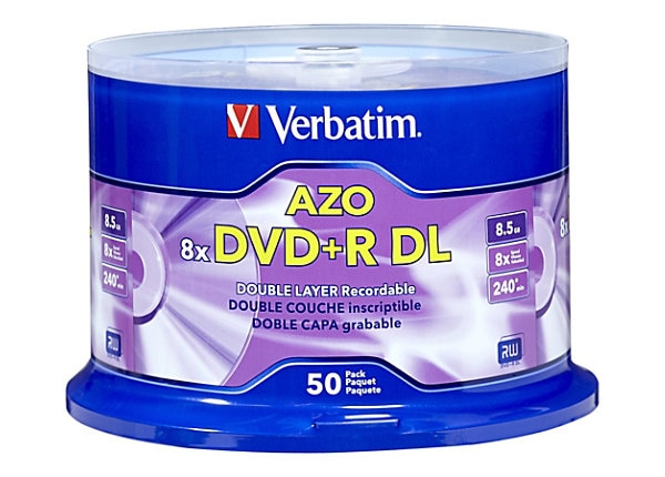 Verbatim - DVD+R DL x 50 - 8.5 GB - storage media - 97000 - DVD