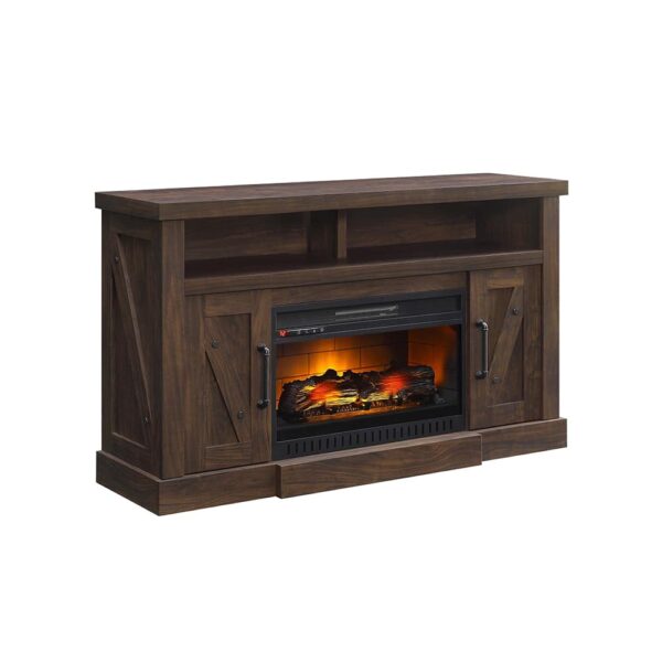 Madison 54in Snow Ash Infrared Quartz Electric Fireplace | Whalen