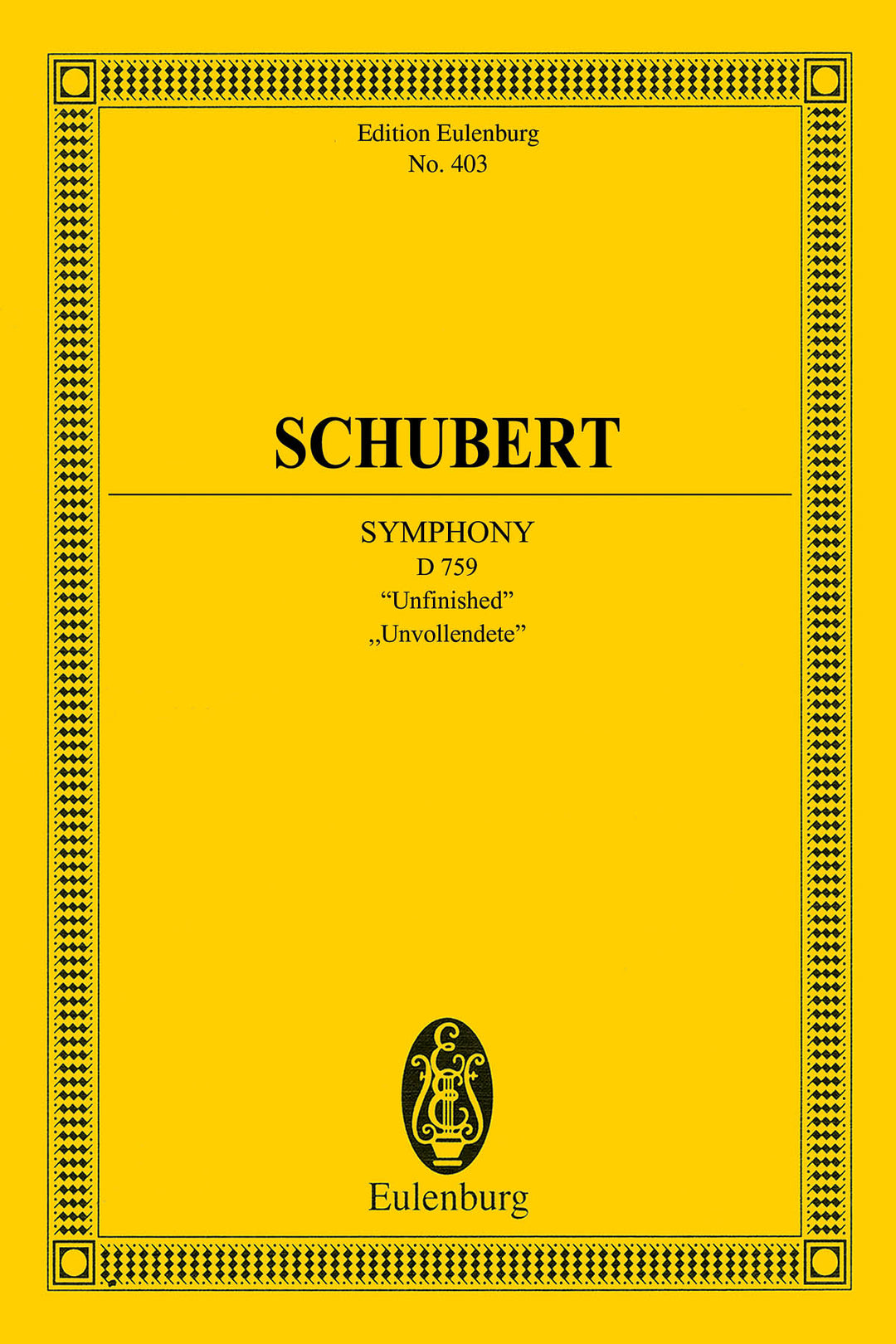 交響曲 第8番 ロ短調 D. 759 「未完成」（Study Score）／Symphony No