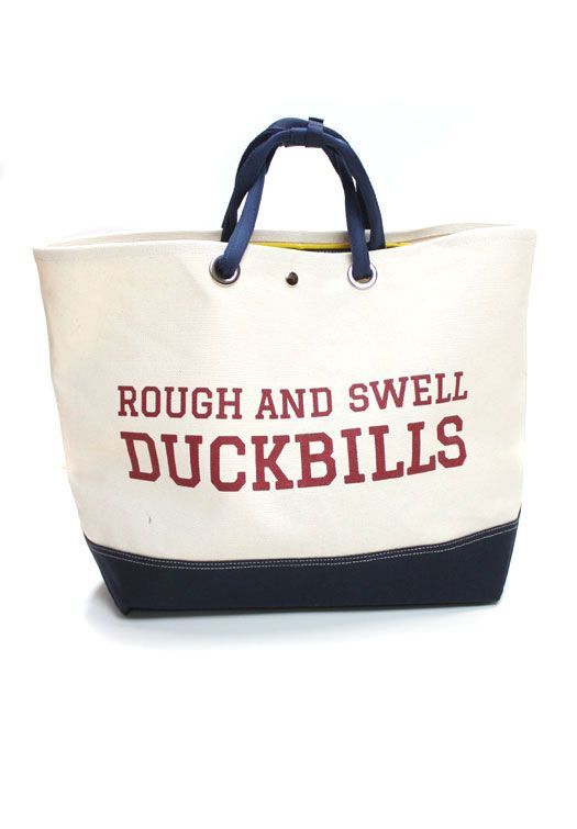 rough & swell - Duckbills Tote キャンバストートバッグ (ネイビー
