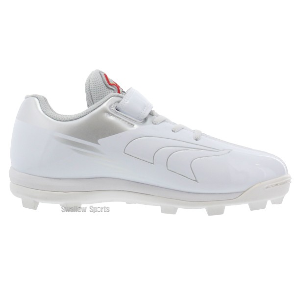 塗りPのみ可】野球 スパイク ジュニア 白 赤 ポイント スラッガー