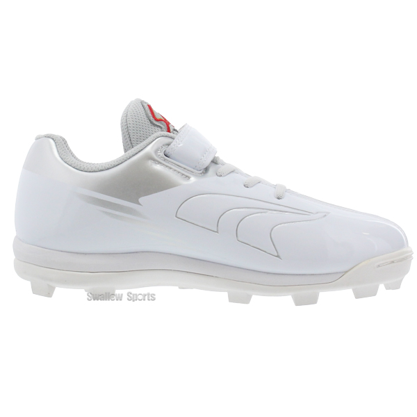 塗りPのみ可】野球 スパイク ジュニア 白 赤 ポイント スラッガー