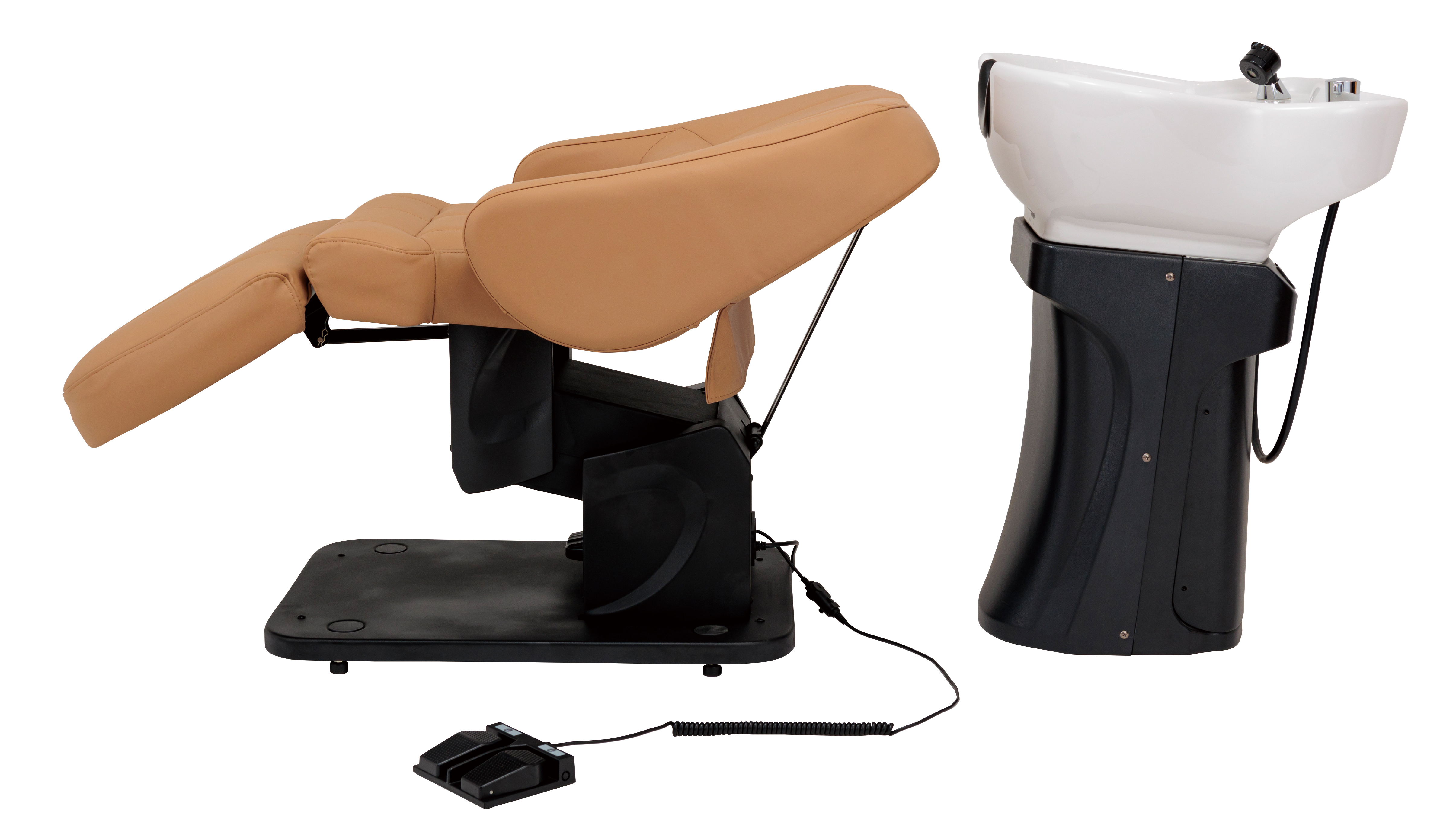 FV-7888-CAM-1電動シャンプーチェアキャメルユニット耐アル耐次亜塩素