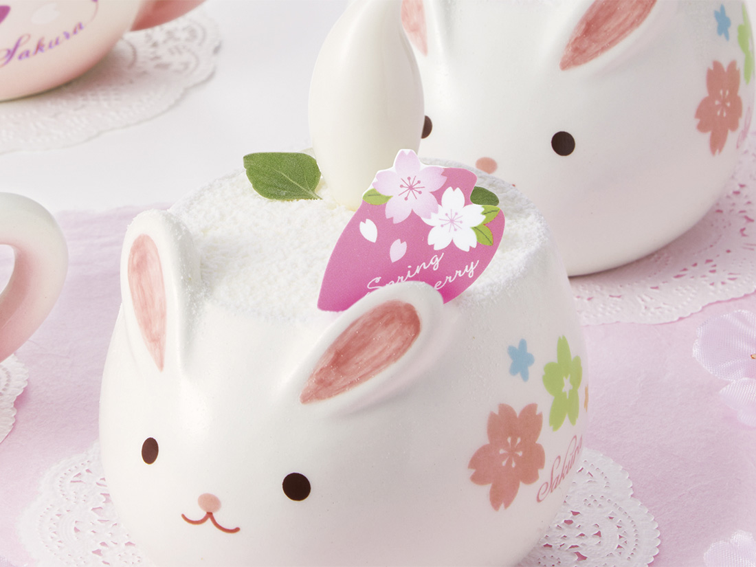 デザートカップ カラフルさくらうさぎ | 陶器のデザートカップ | お