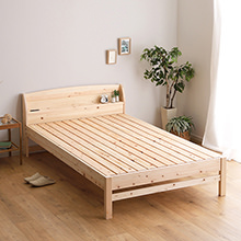 ナチュラルな木目が優しい解放感あふれるスタイル 低床デザインベッド