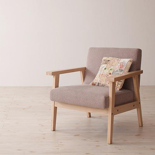 天然木とこだわりのデザインで贅沢に 北欧デザインソファ 1人掛け