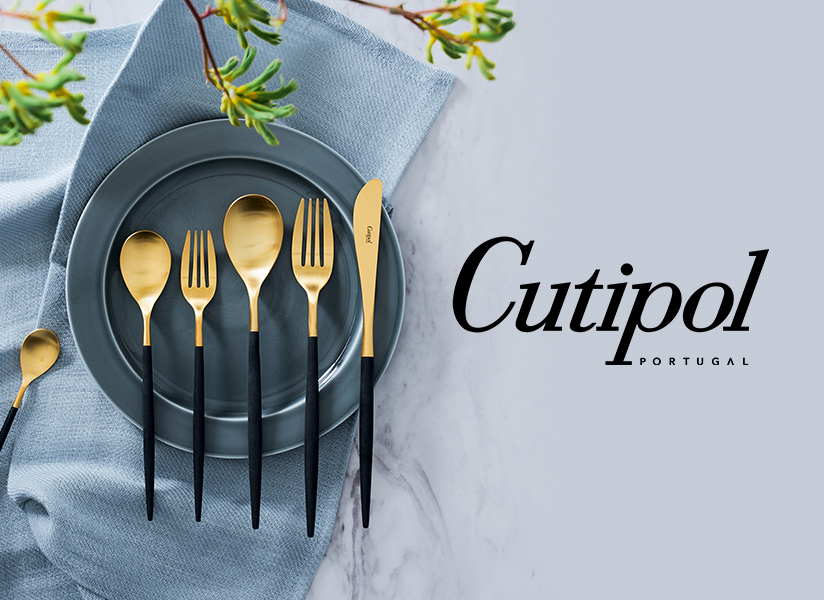 Cutipol(クチポール) GOA(ゴア) テーブルナイフ・フォークセット Black