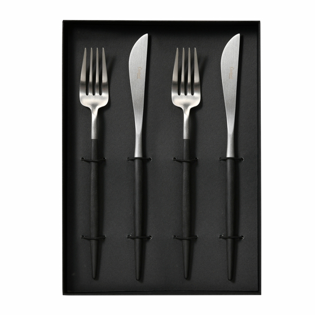 Cutipol(クチポール) GOA(ゴア) テーブルナイフ・フォークセット Black