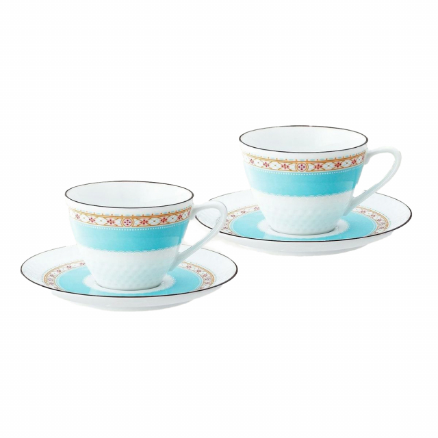 ノリタケ ハミングブルー ティーコーヒー碗皿ペアセット [CONCENT