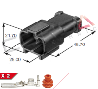 7123-6423-30 - Yazaki | 58X-2S-1 - Corsa Technic | 2-Way Kit
