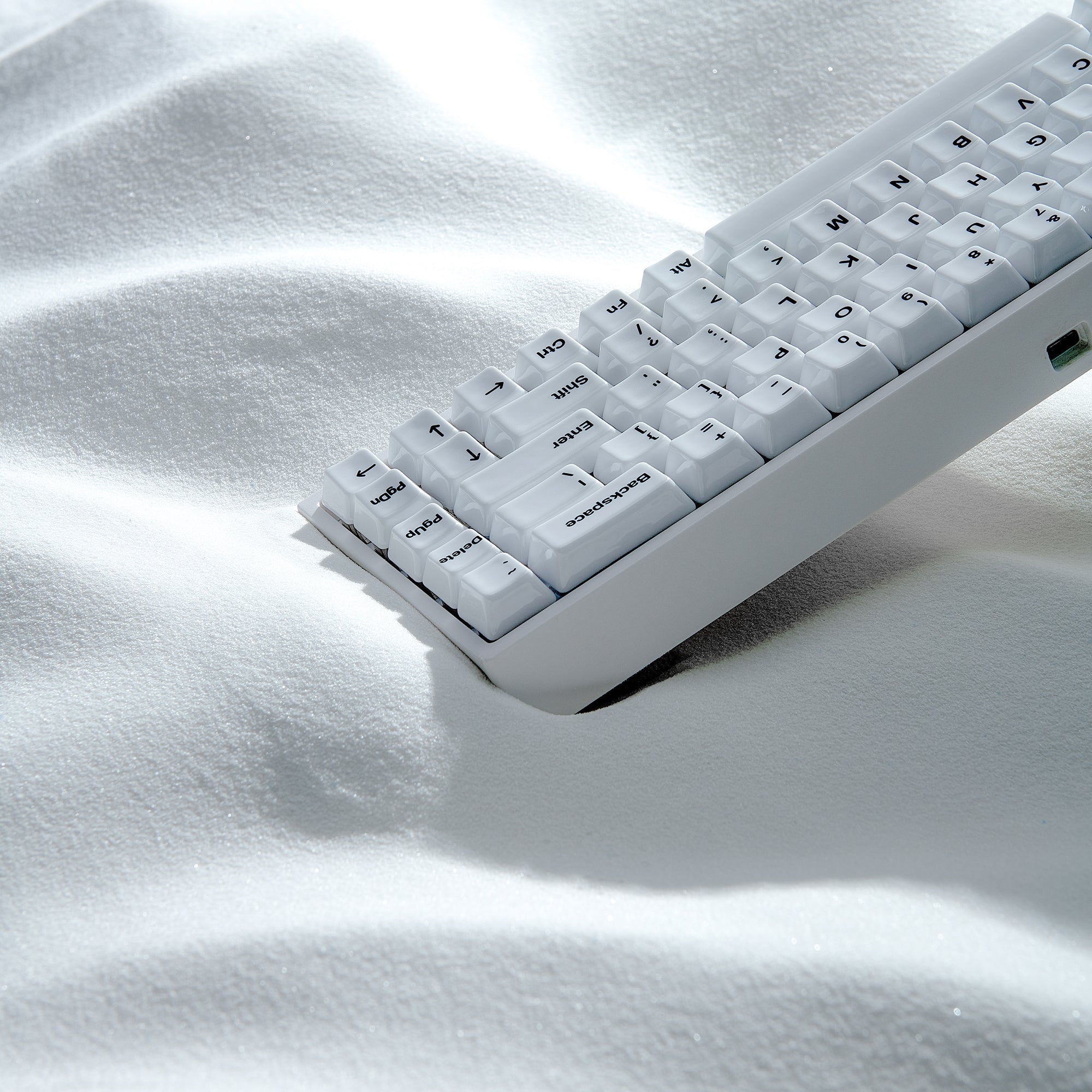セラミック キーキャップ フルセット - 白 | Cerakey