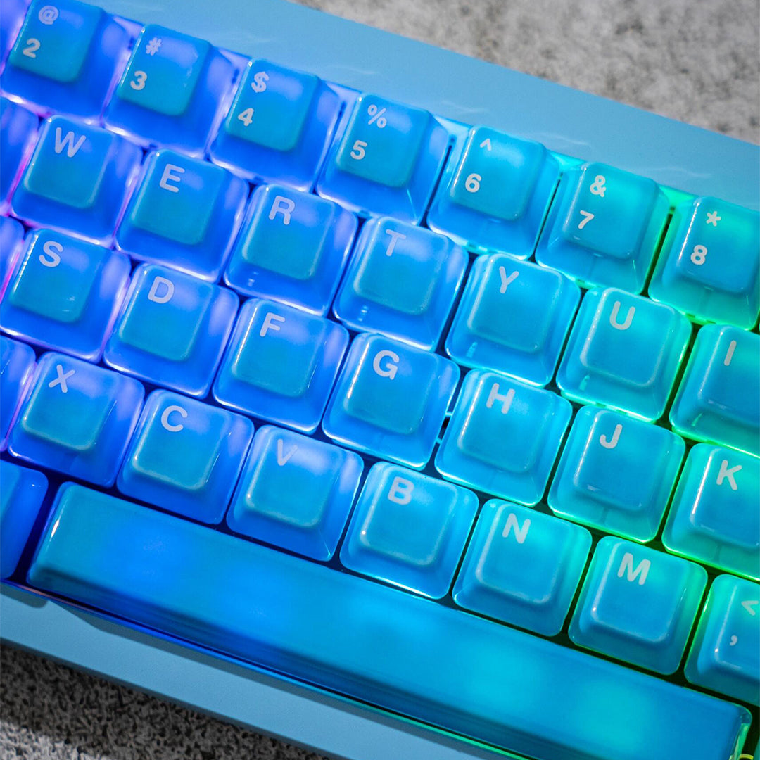 Water Blue Full Set Keycaps | Cerakey