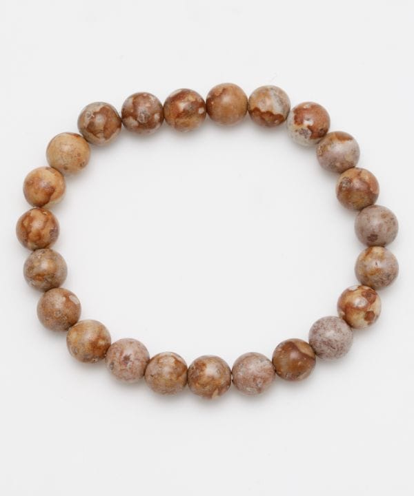 姫川薬石ブレスレット/白 8mm(新潟県糸魚川市): 『岩座(いわくら