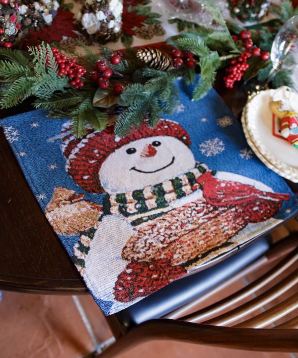 クリスマスランチョンマット(BIRD SNOWMAN): 『欧州航路』