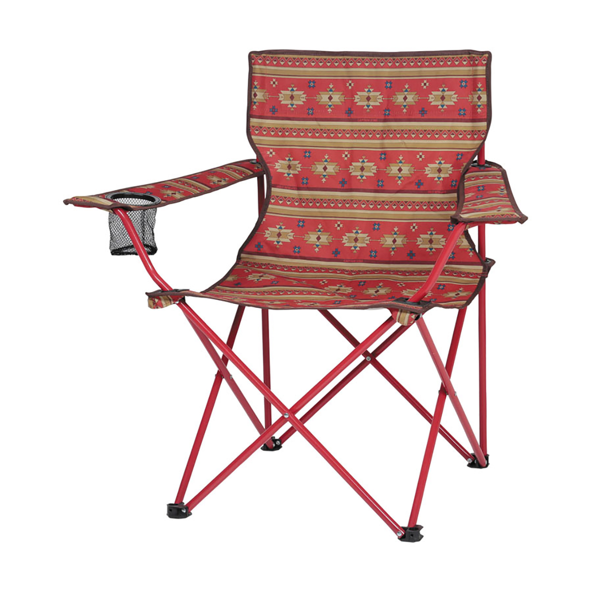 CSネイティブ ラウンジチェア(レッド) - アウトドア・キャンプ用品