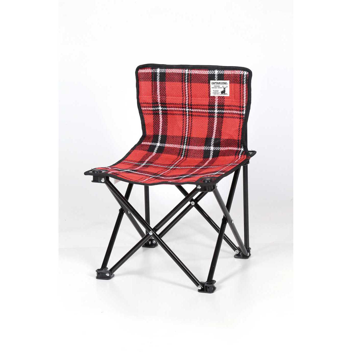 起毛コンパクトチェア (レッド) - アウトドア・キャンプ用品