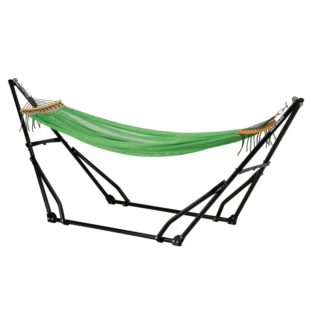 スチールポール 3WAYハンモックセット(グリーン・ブルー) - アウトドア